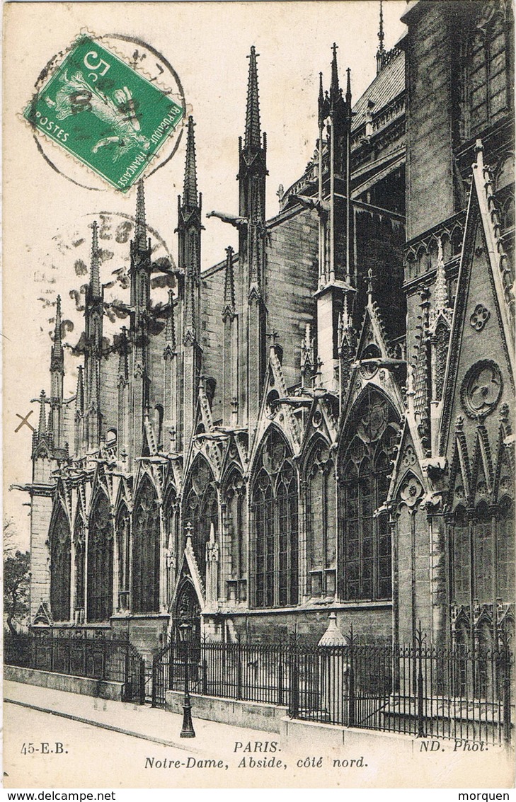 32780. Postal Paris (Bayla) 1918. Notre Dame, Abside Côte Nord - Cartas & Documentos