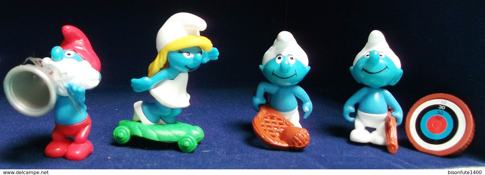Kinder 2002 : Série Schtroumpfs Comportant 8 Figurines Individuelles Avec Bandelettes De Montage (SUPERBE ! ). - Lotti