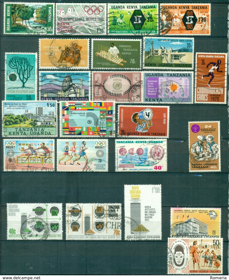 Kenya - Tanganika - Tanzanie - Lot Timbres Oblitérés - Nºs Dans Description - * - Kenya, Ouganda & Tanzanie