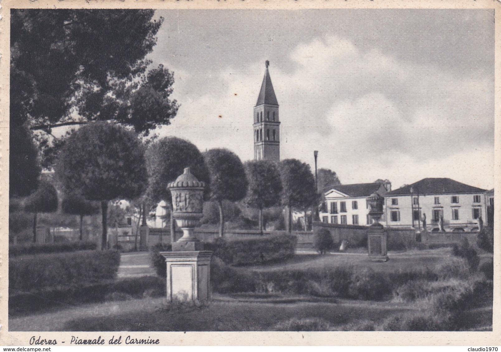 CARTOLINA - POSTCARD - TREVISO - ODERZO - PIAZZALE DEL CARMINE - VIAGGIATA PER MILANO - Treviso