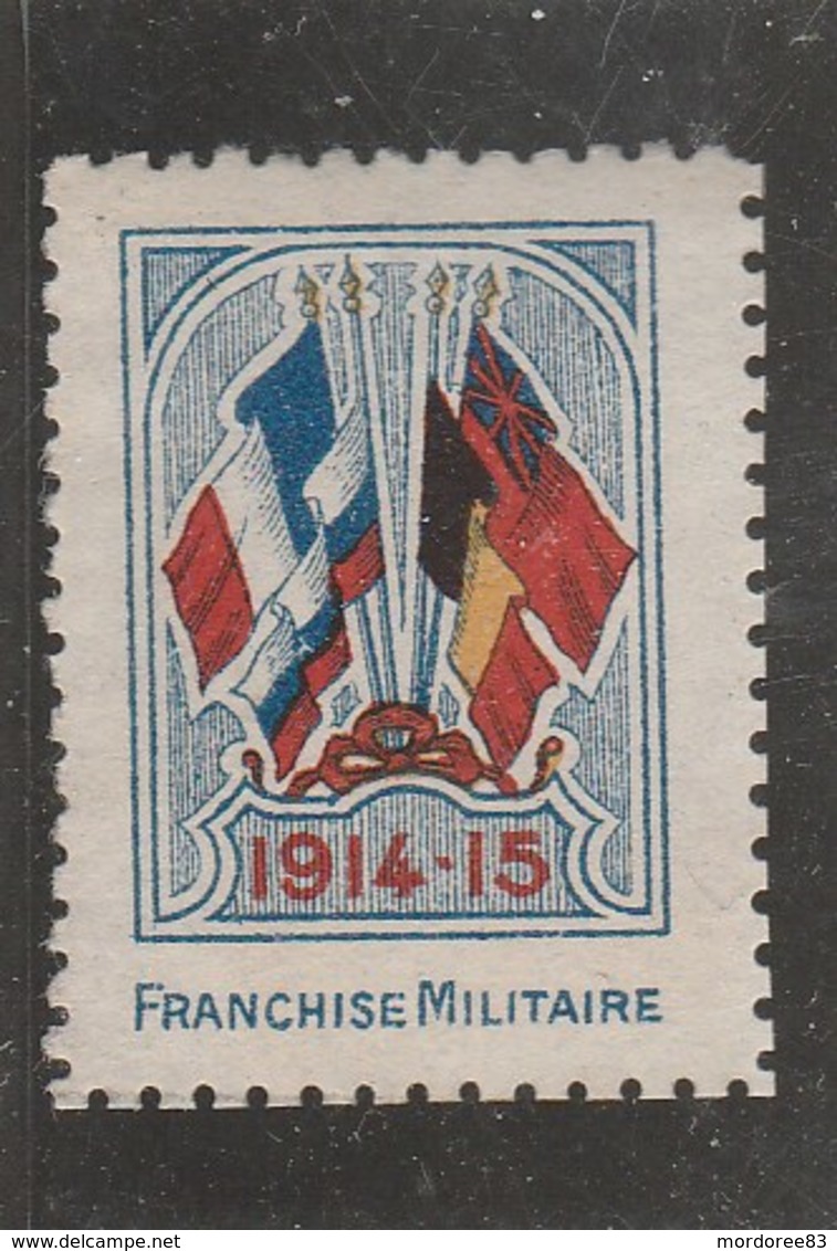 VIGNETTE FRANCHISE MILITAIRE 1914-15 SANS GOMME - Military Heritage