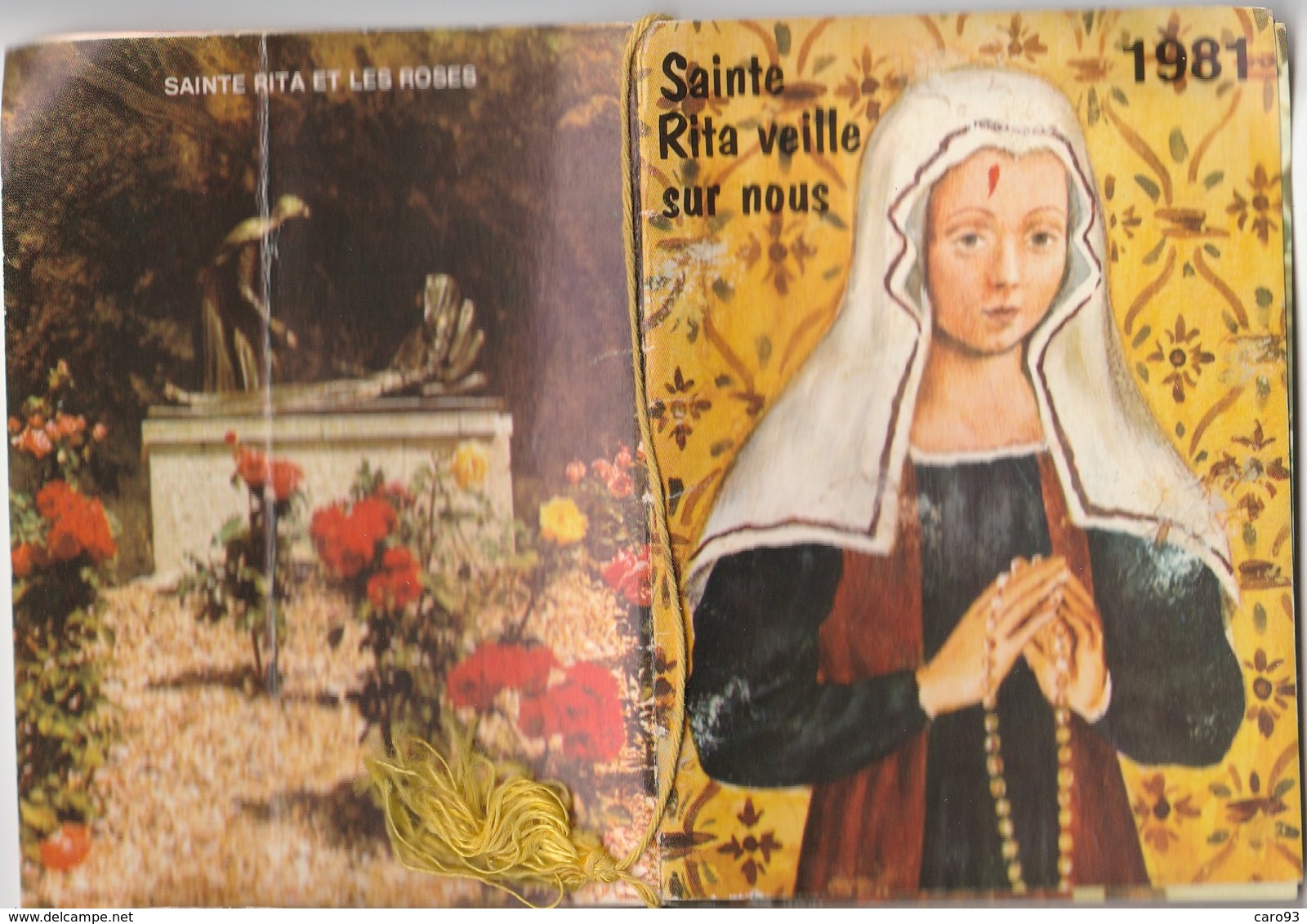 Petit Calendrier 1981 Sainte Rita Veille Sur Nous - Petit Format : 1981-90