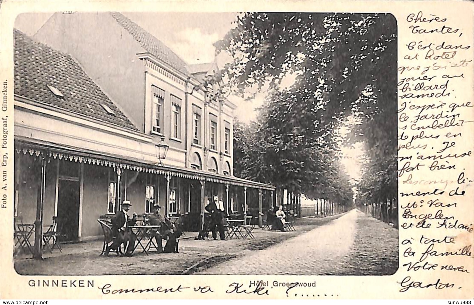 Ginneken - Hôtel Groenewoud (mooie Animatie, Foto A. Van Erp, 1904) - Breda