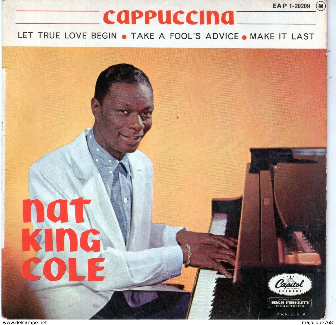 Nat King Cole - Cappuccina - Capitol EAP 1-20209 - 1962 - Jazz