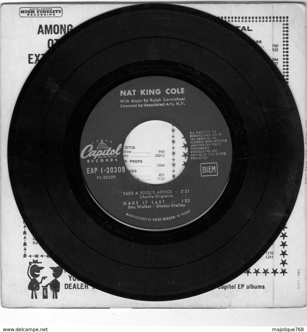 Nat King Cole - Cappuccina - Capitol EAP 1-20209 - 1962 - Jazz