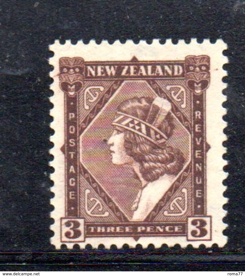 CI1034 - NUOVA ZELANDA 1936 , 3 P. Bruno  Yvert N. 218  Linguellato  * (2380A)  Multi NZstar - Nuovi