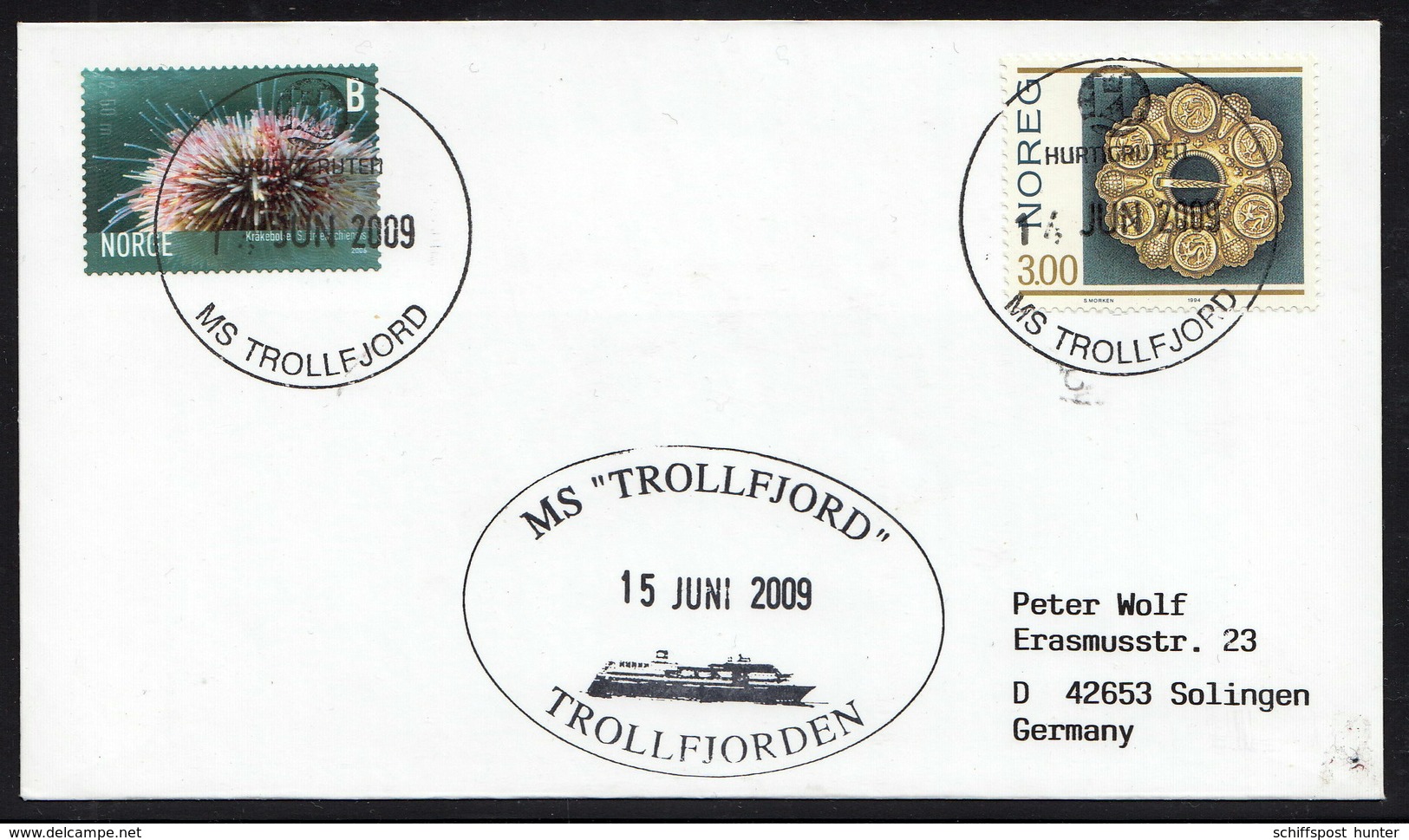 MS " TROLLFJORDEN ", 2009, With Cachet , Look Scan !! 14.2-04 - Sonstige & Ohne Zuordnung