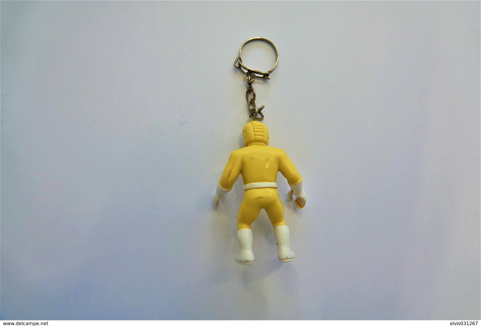 Vintage KEYCHAIN : YELLOW POWER RANGER -  RaRe - 1980-90's - Porte-cles - Porte-clefs