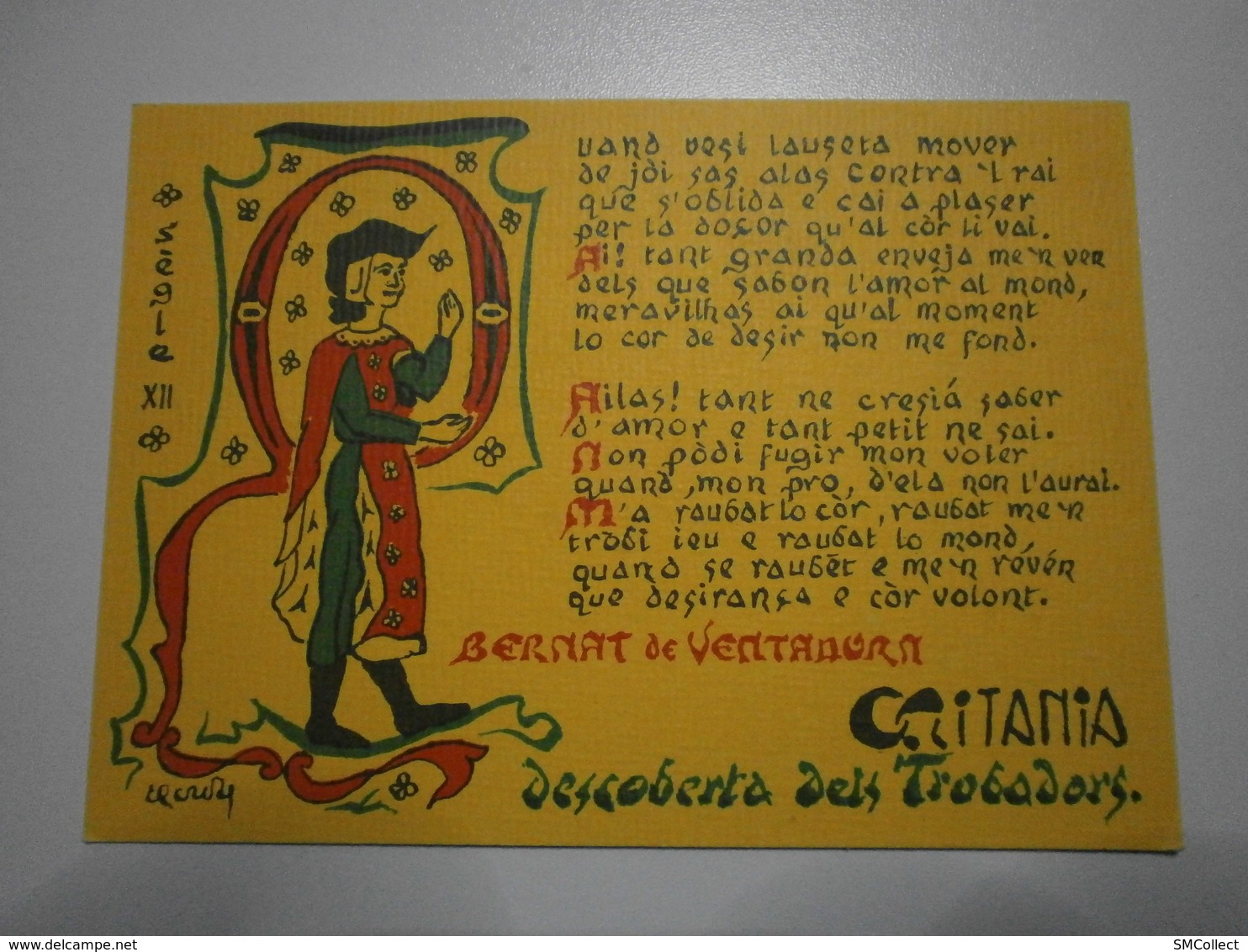 Occitanie, découverte des troubadours. Occitania, descoberta dels trobadors. Lot de 5 cartes (GF686)