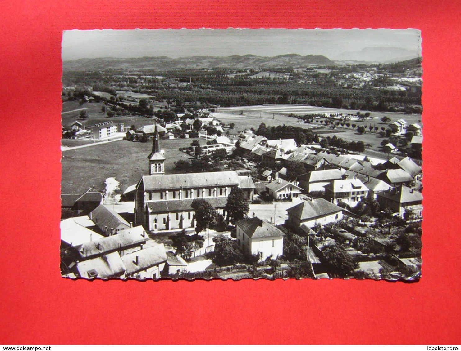 CPSM PHOTO GLACEE  ALBENS  Savoie   VUE AERIENNE  VOYGAGEE 1964 - Albens