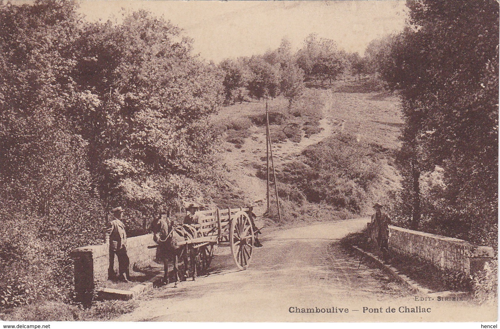 CHAMBOULIVE. Pont De Chaliac. Attelage - Autres & Non Classés