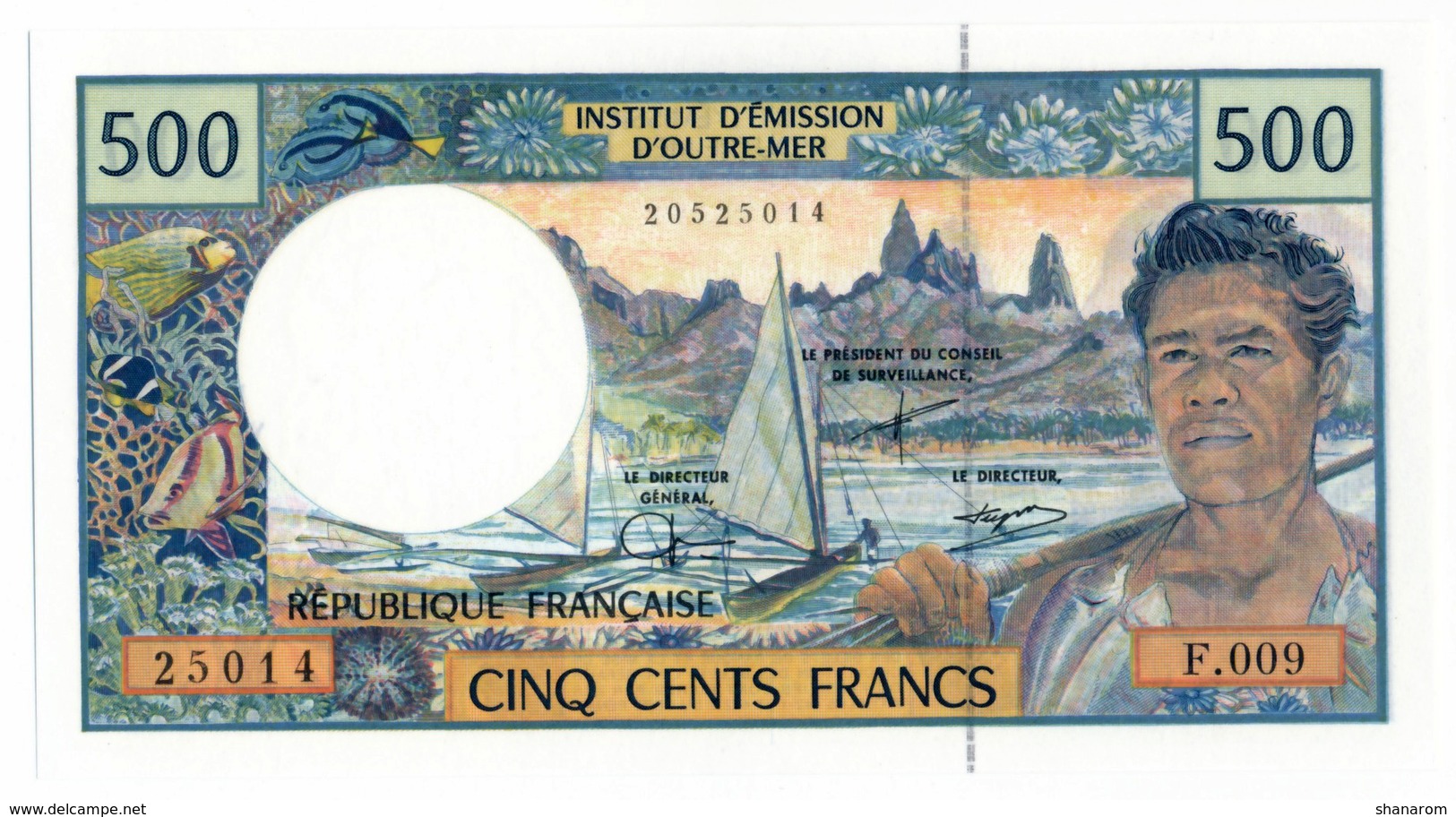 INSTITUT D'EMISSION D'OUTRE MER // Cinq Cent Francs // Signature Différente // UNC - Andere - Oceanië