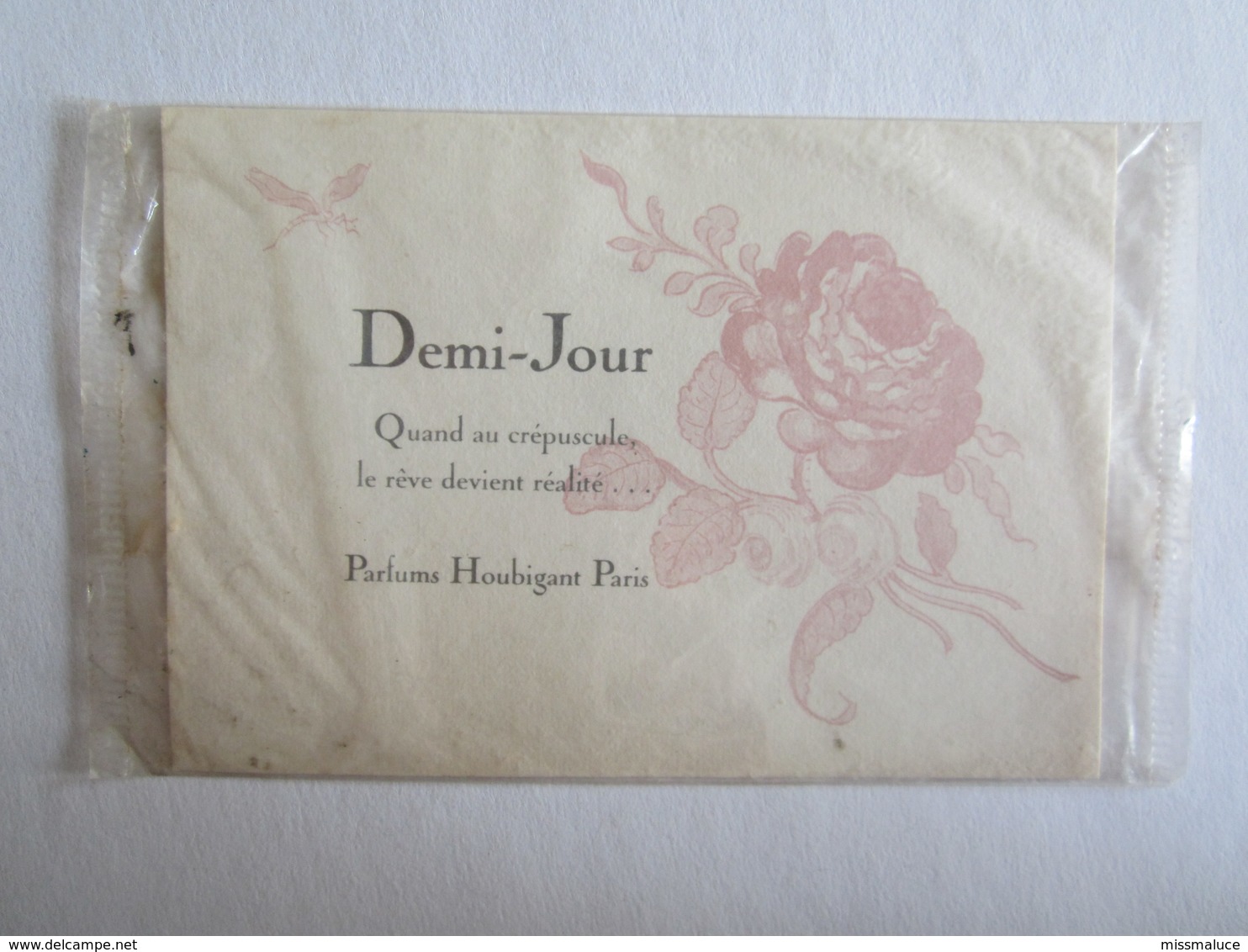 Carte Parfumée Demi-jour Parfums Houbigant Paris - Modernes (à Partir De 1961)