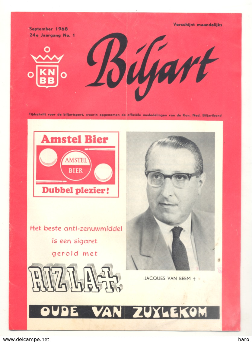 BILLARD - BILJART N° 1 De 1968.(jm) - Other & Unclassified