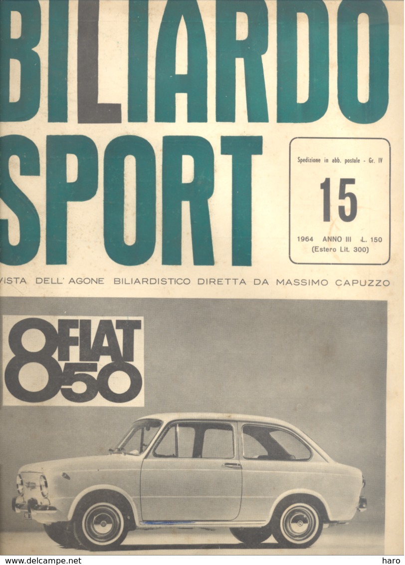 BILLARD - BILIARDO SPORT N° 15 1964.(jm) - Sports