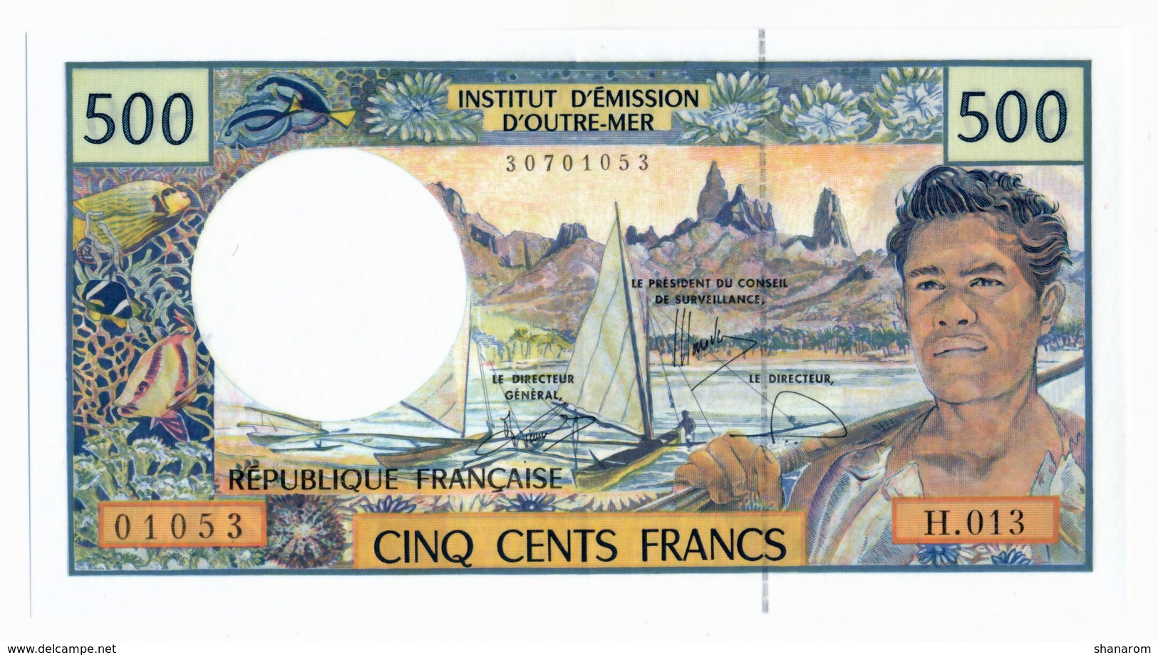 INSTITUT D'EMISSION D'OUTRE MER // Cinq Cent Francs // Signatures à Identifier // SPL / AU - Autres - Océanie