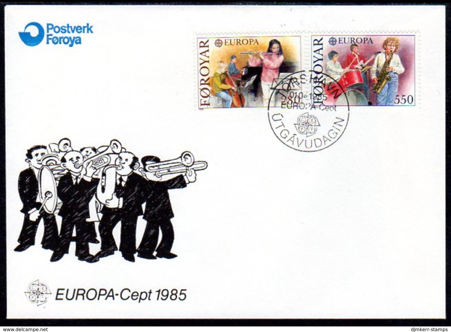 FAROE IS. 1985 Europa: Music Year On FDC.  Michel 116-17 - Islas Faeroes