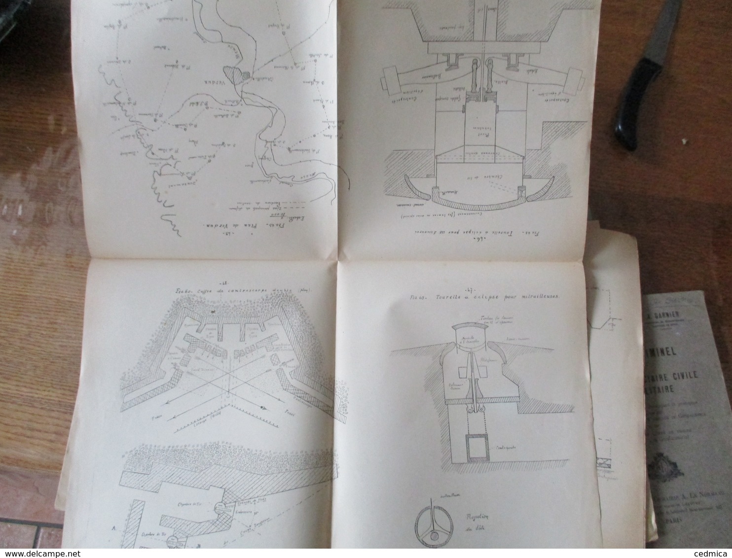 ECOLE MILITAIRE D'INFANTERIE COURS DE FORTIFICATION ET ORGANISATION DU TERRAIN CROQUIS LE CAPITAINE FOURNIER PROFESSEUR - Documents