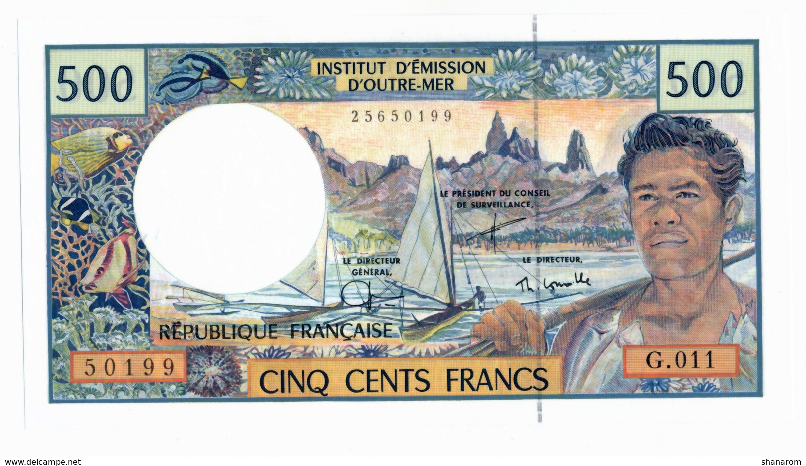 INSTITUT D'EMISSION D'OUTRE MER // Cinq Cent Francs // Signature Differente // SPL / AU - Other - Oceania