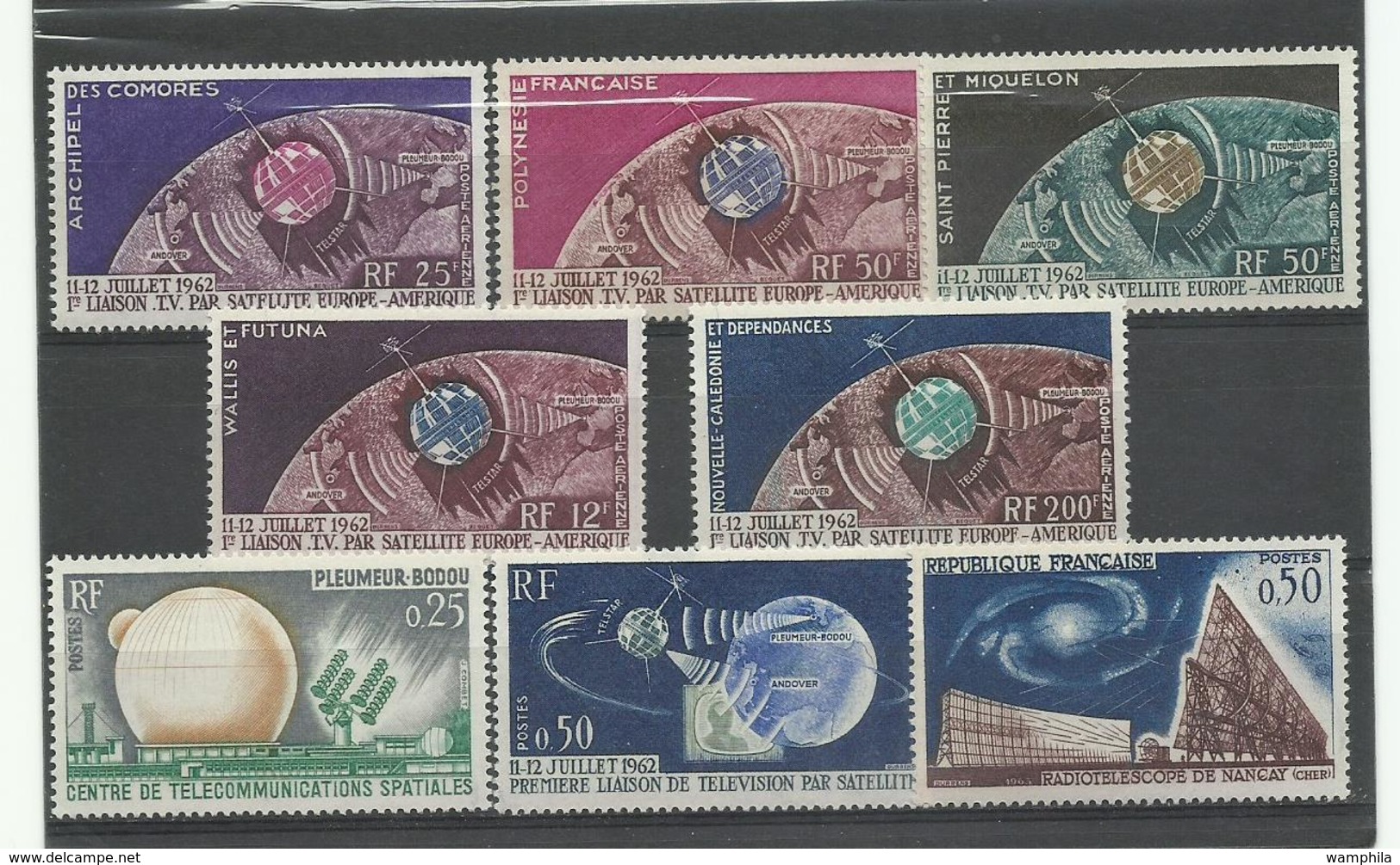 Col Gen. 1962 1ère Liaison TV Par Satellite, Neufs ** MNH, Cote YT 70€ - Ohne Zuordnung