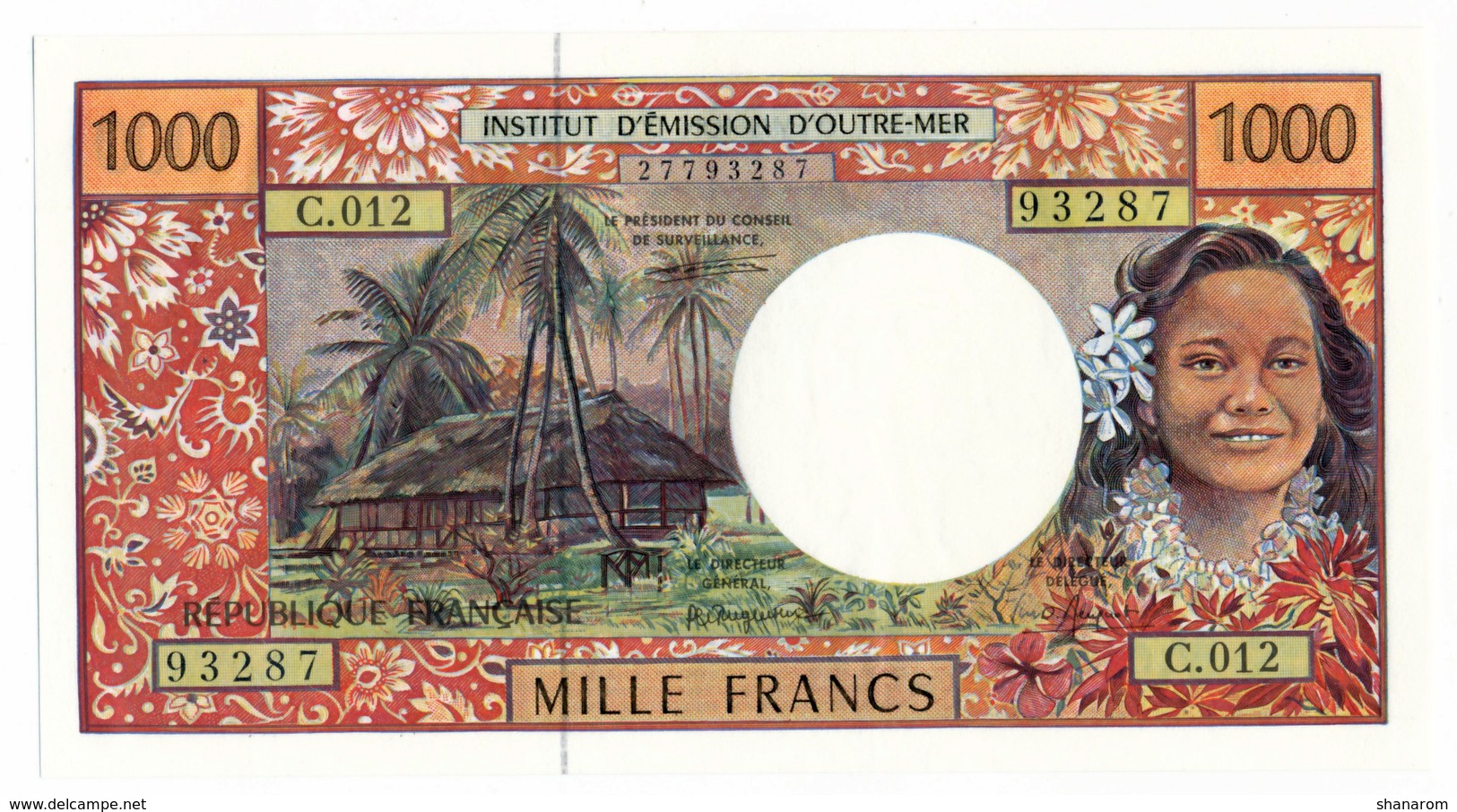 INSTITUT D'EMISSION D'OUTRE MER // Mille Francs // Signature Différente SPL / AU - Andere - Oceanië