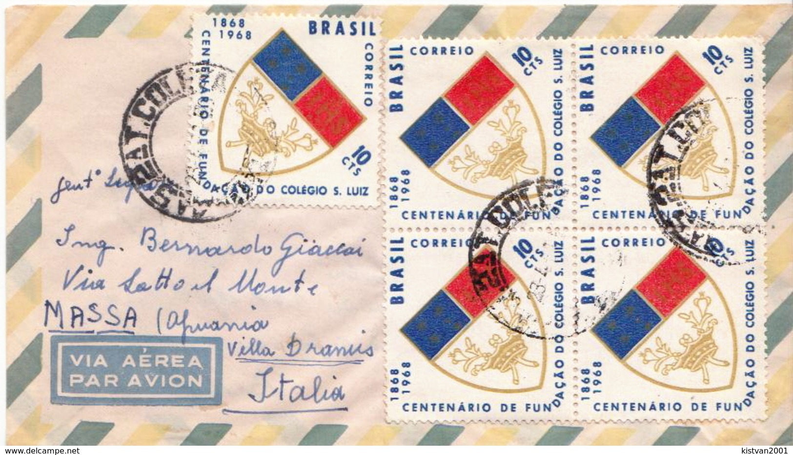 Postal History Cover: Brazil Stamps On Cover - Covers