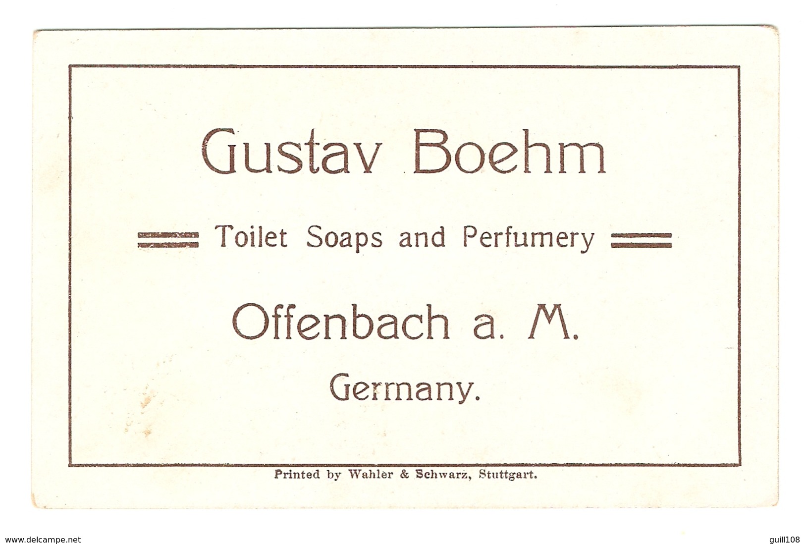 Jolie Chromo Allemande Parfumerie Offenbach Germany München Jsar Munich Allemagne Femme Art Nouveau Jugendstil A5-93 - Sonstige & Ohne Zuordnung