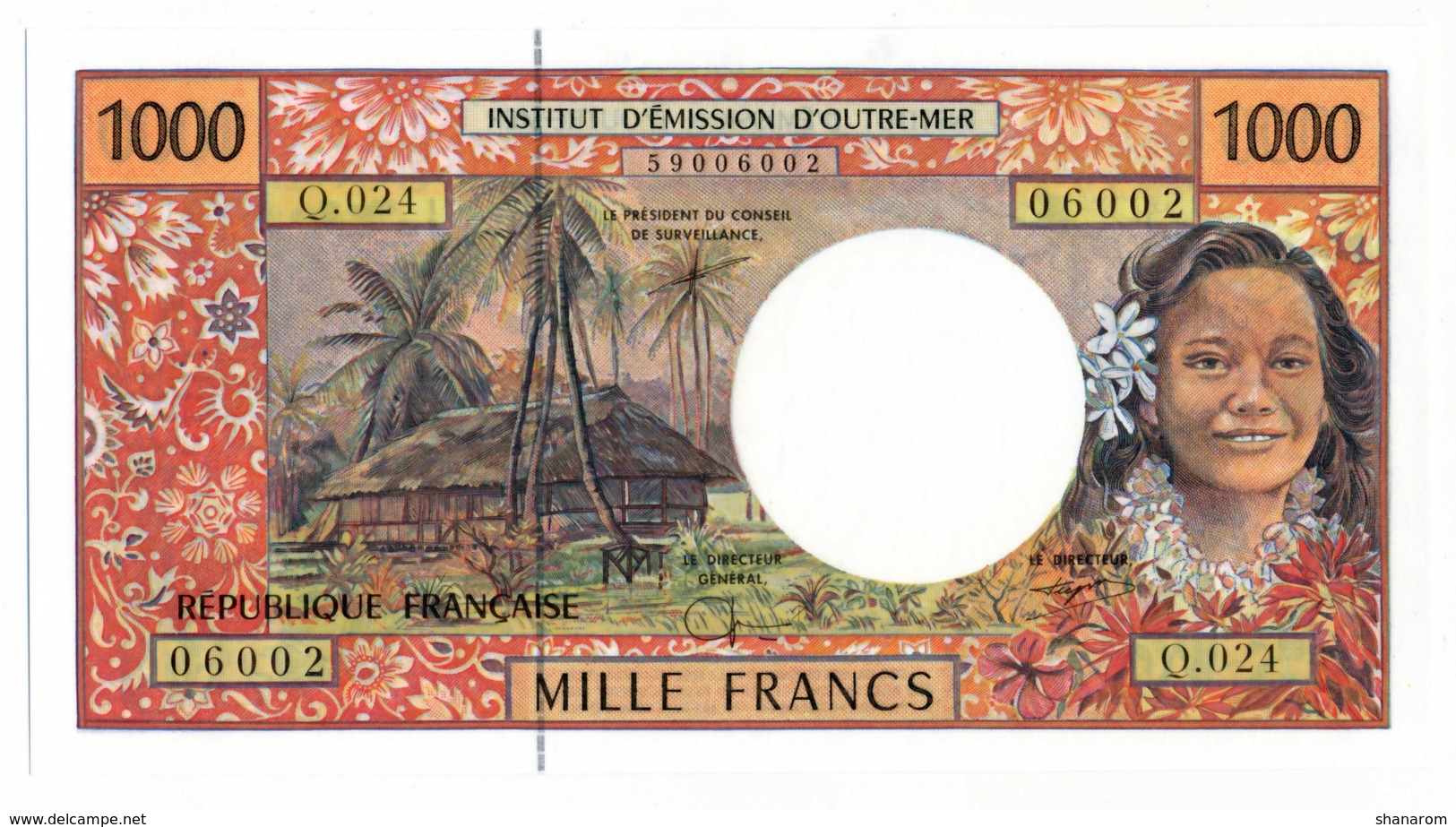 INSTITUT D'EMISSION D'OUTRE MER // Mille Francs // Signature Différente SPL / AU - Autres - Océanie