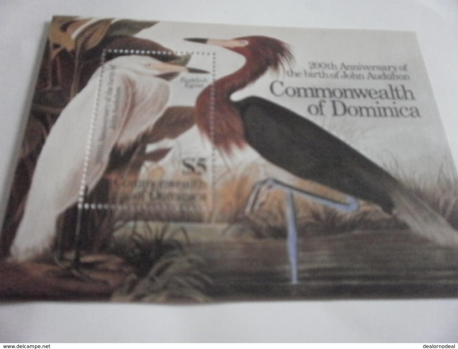 Miniature Sheet Perf 200th Anniversary Audubon - Dominica (1978-...)