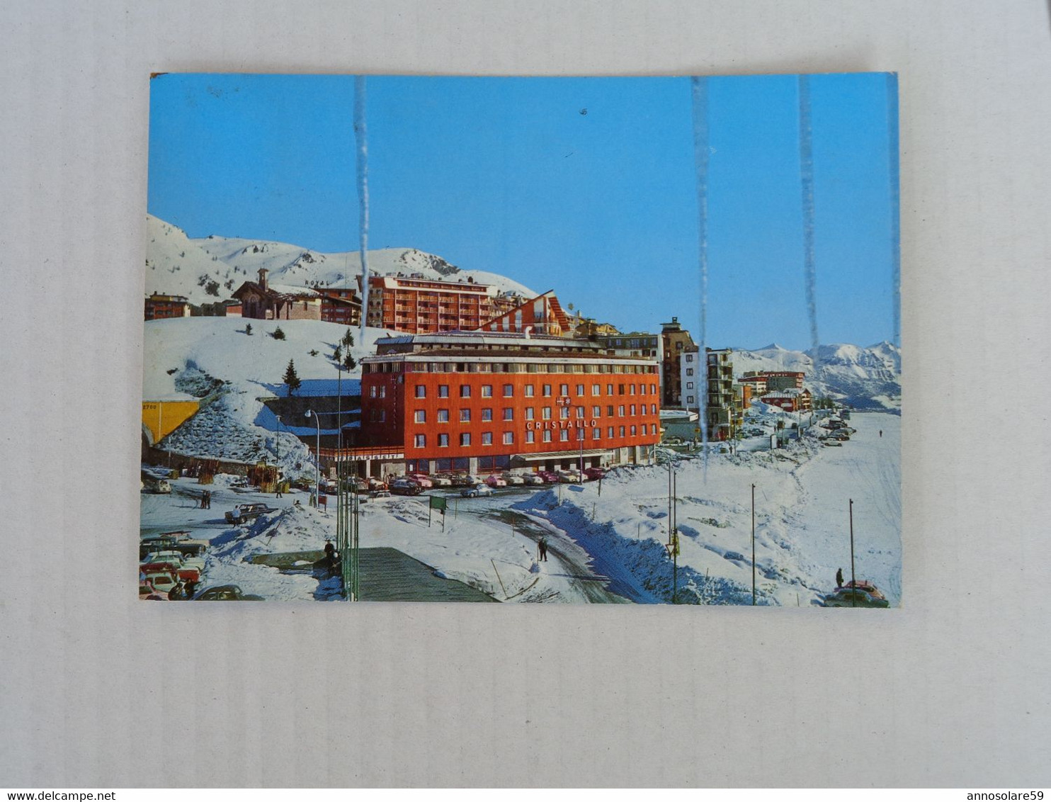 CARTOLINA: SESTRIERE M.2035 - HOTEL CRISTALLO (MOVIMENTATA) - F/G - COLORI - VIAGGIATA - LEGGI - Altri & Non Classificati