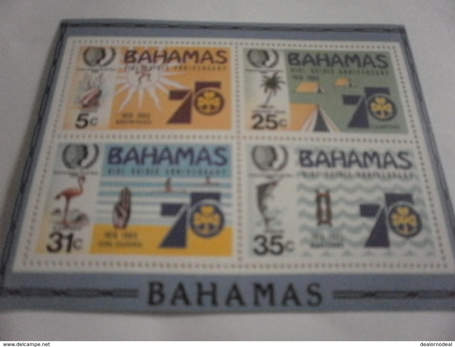 Miniature Sheet Perf Girl Guides Anniversary - Bahamas (1973-...)