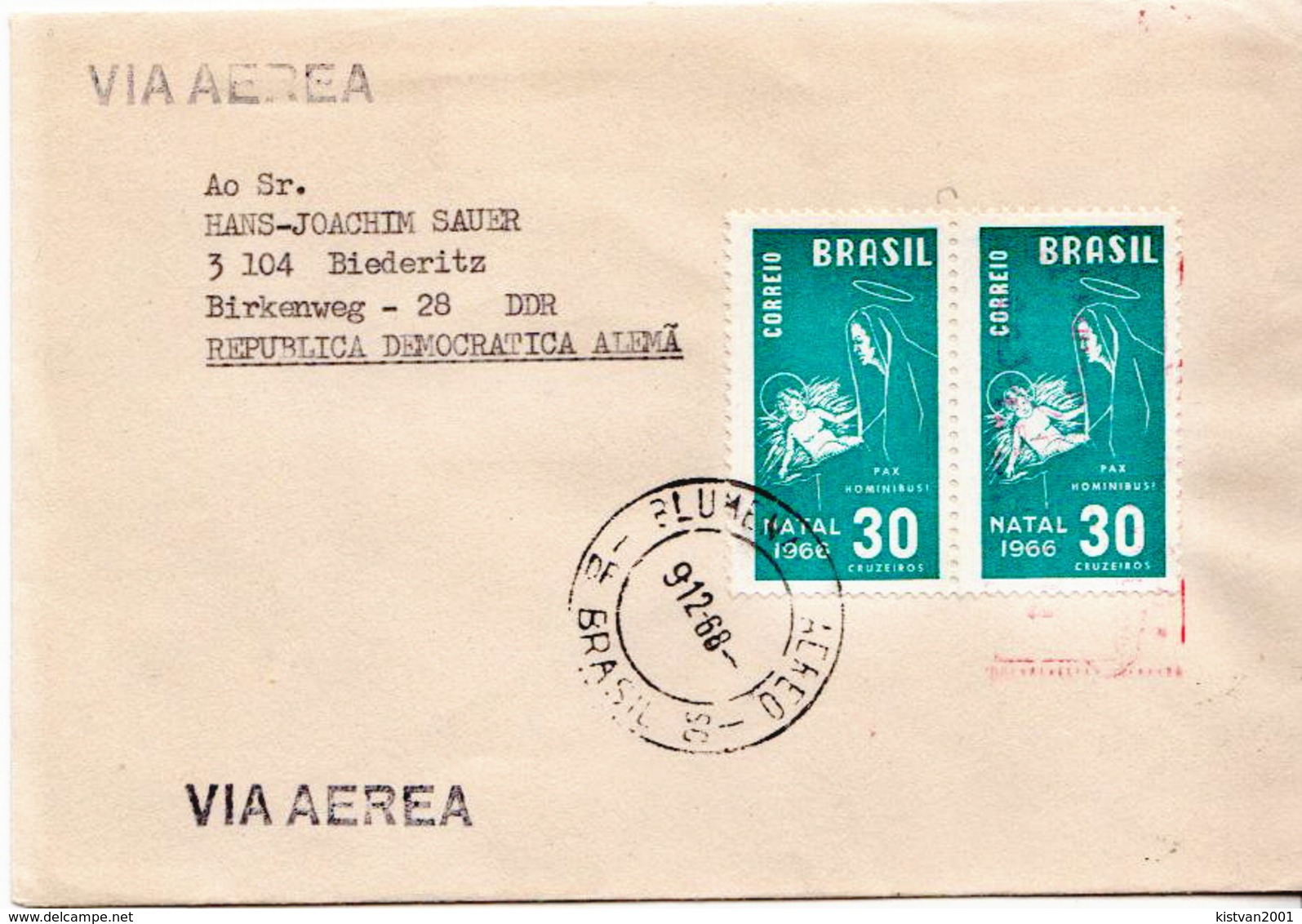 Postal History Cover: Brazil Stamps On Cover - Covers & Documents