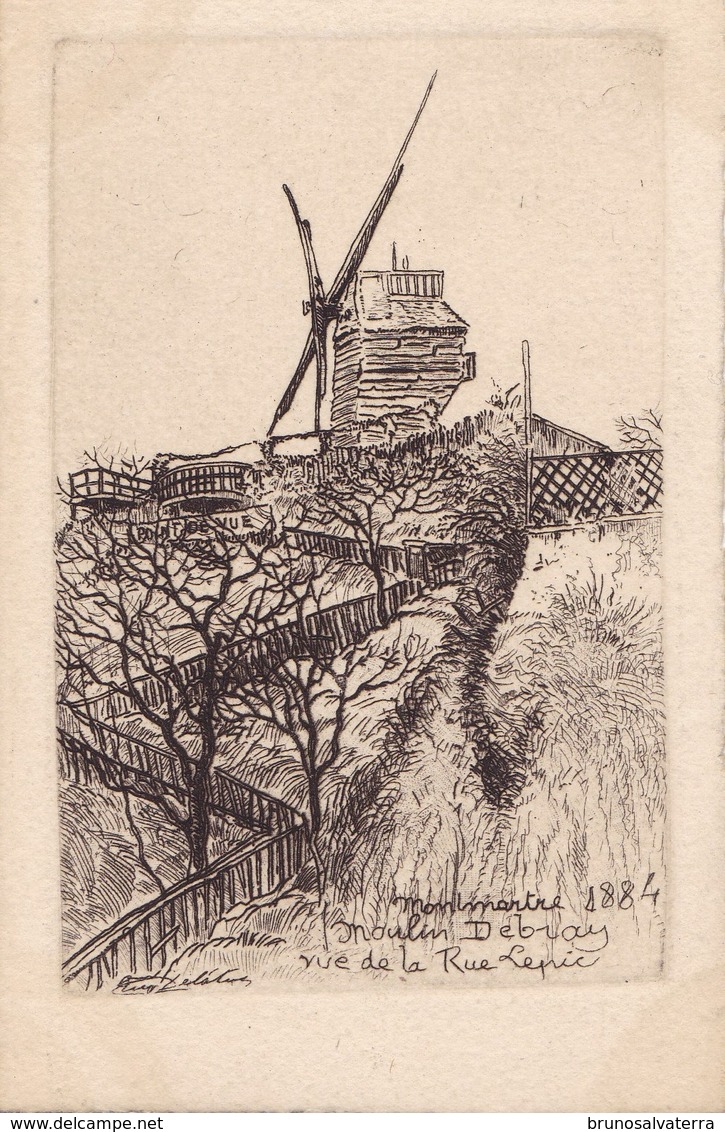 PARIS - Montmartre 1884 - Moulin Debray Vue De La Rue Lepic - District 18