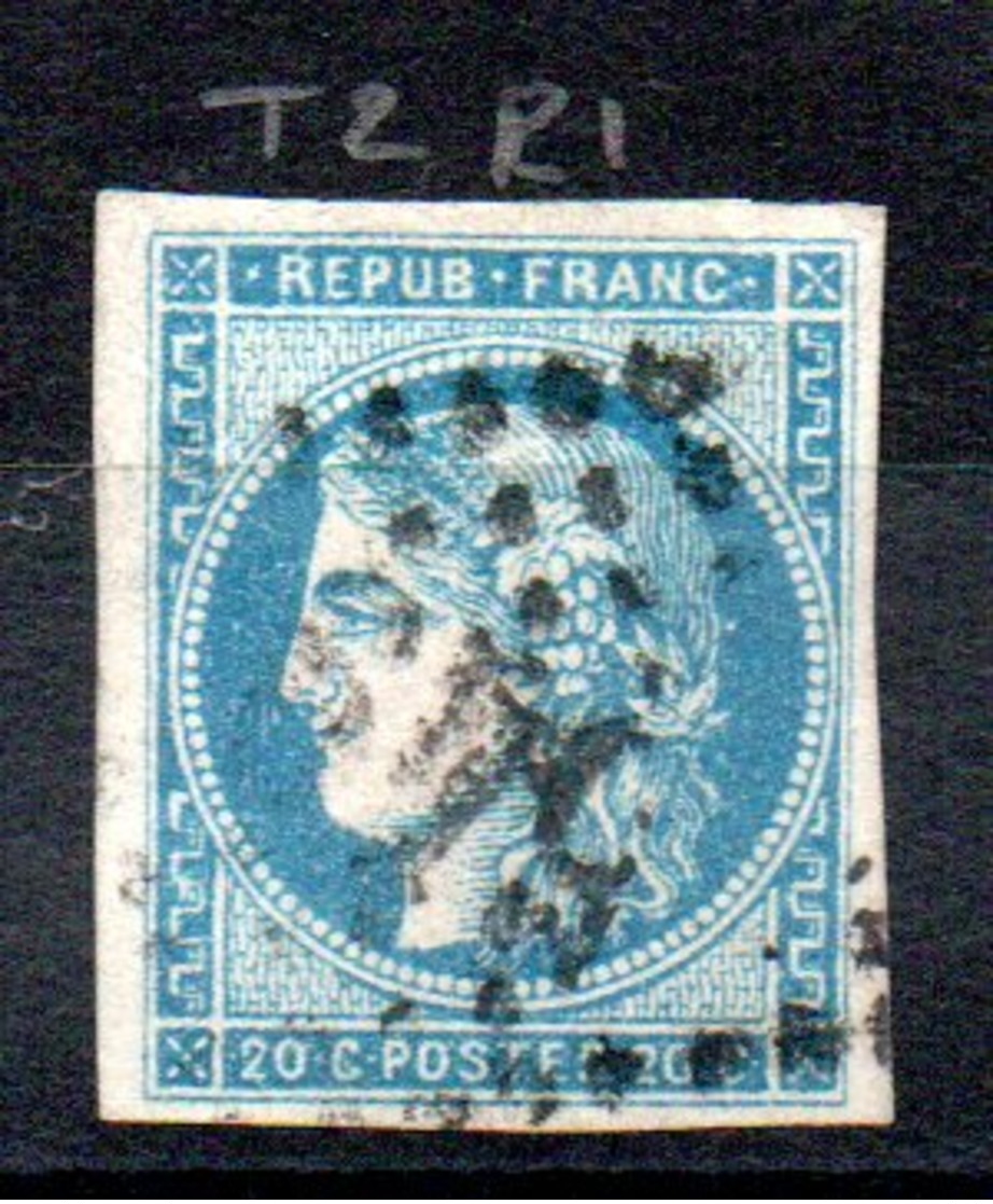 FRANCE - 1870 - YT N° 45A - Report 1 - Cote: 130,00 € - 1870 Bordeaux Printing