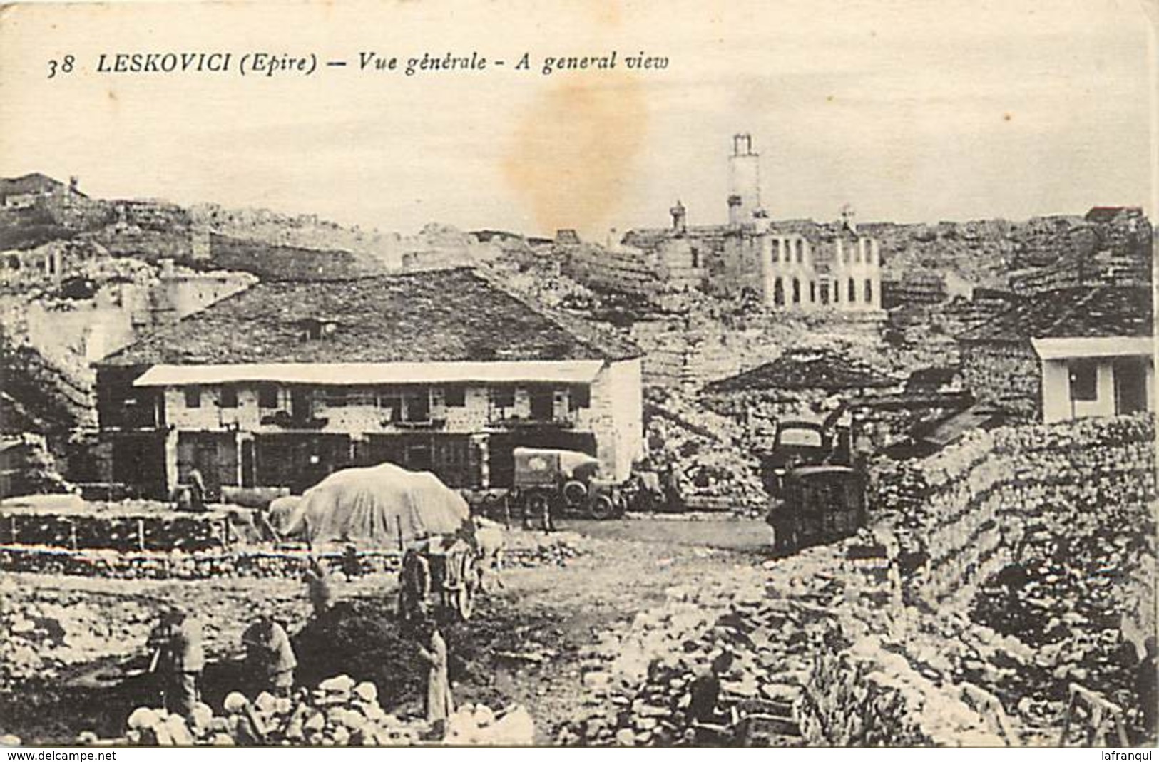 Pays Div -ref T376- Albanie - Guerre 1914-18- Leskovici - Epire - Vue Generale - - Albanie