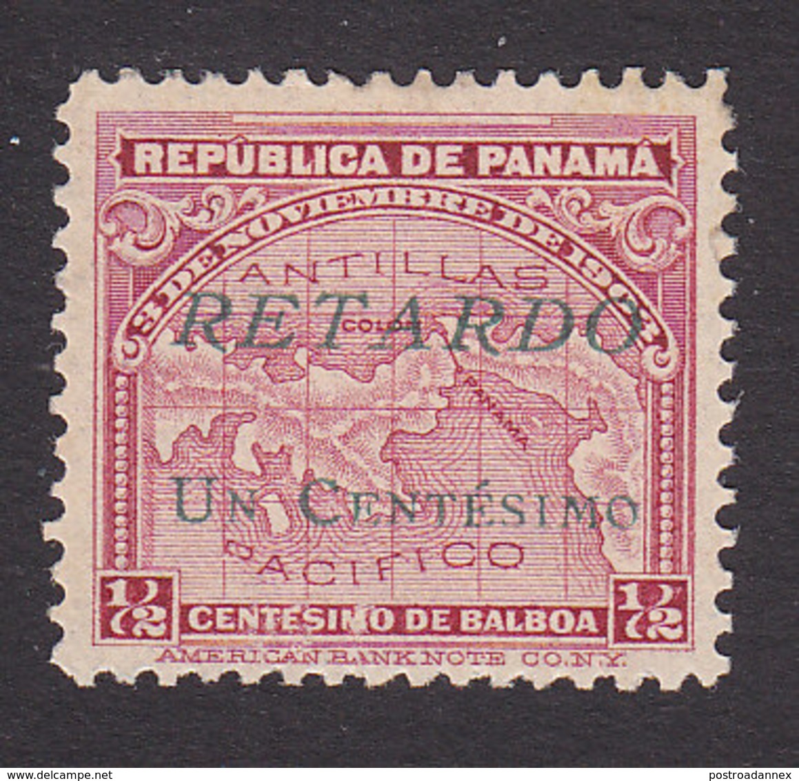 Panama, Scott #I7, Mint Hinged, Late Fee Stamp, Issued 1921 - Panama