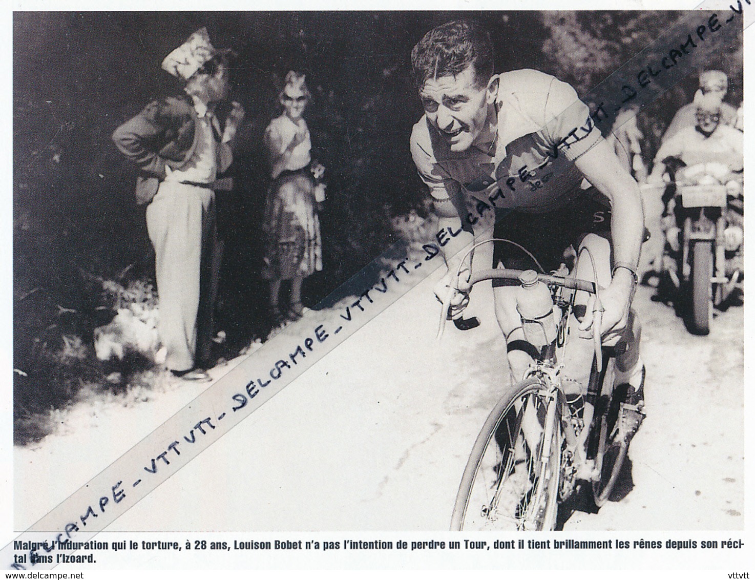 CYCLISME : PHOTO (1953), TOUR DE FRANCE, LOUISON BOBET DANS L'IZOARD - Collections