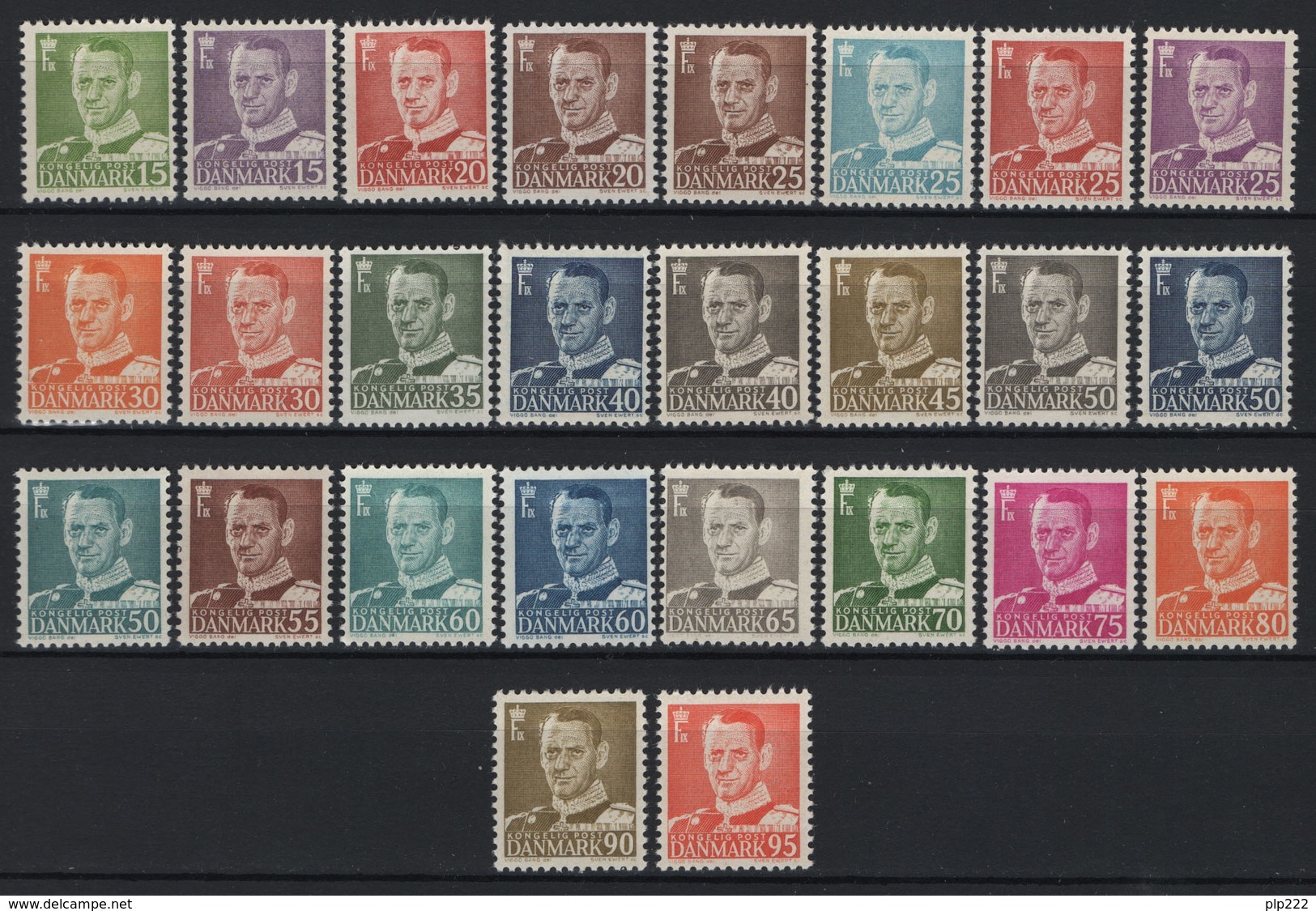 Danimarca 1948/53 Unif. 315/31C **/MNH VF - Nuovi