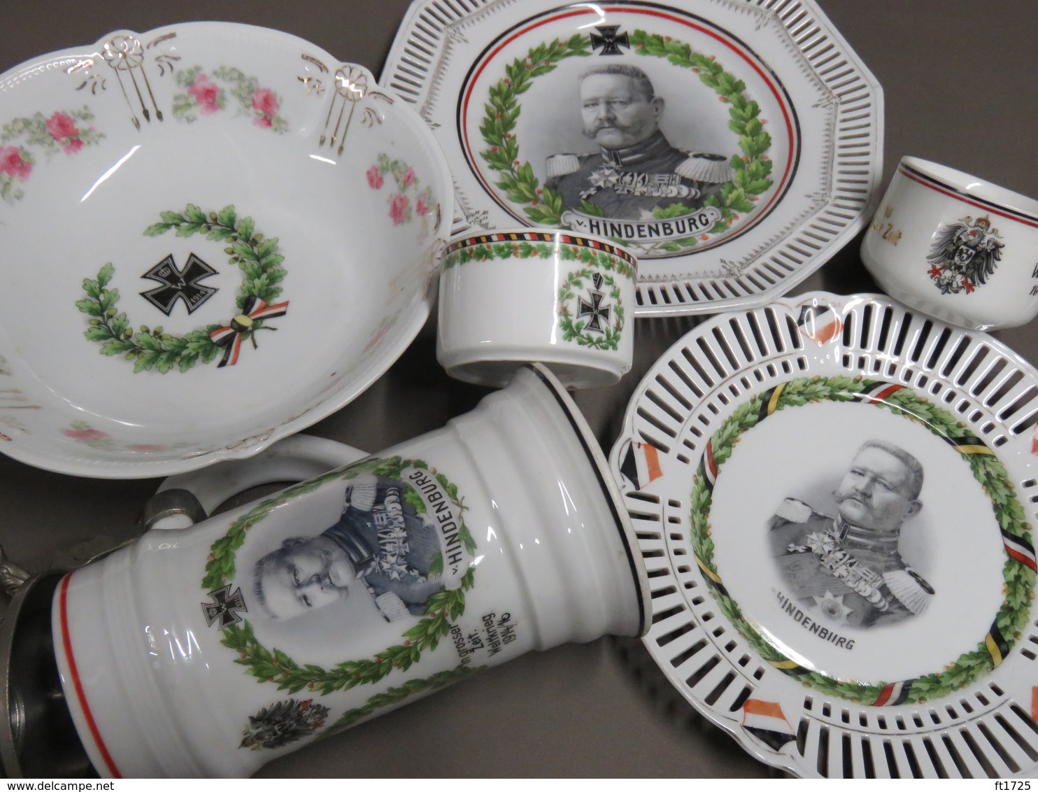 TRES BELLE ASSIETTE PATRIOTIQUE ALLEMANDE EN PORCELAINE 1914/18 !!! - 1914-18