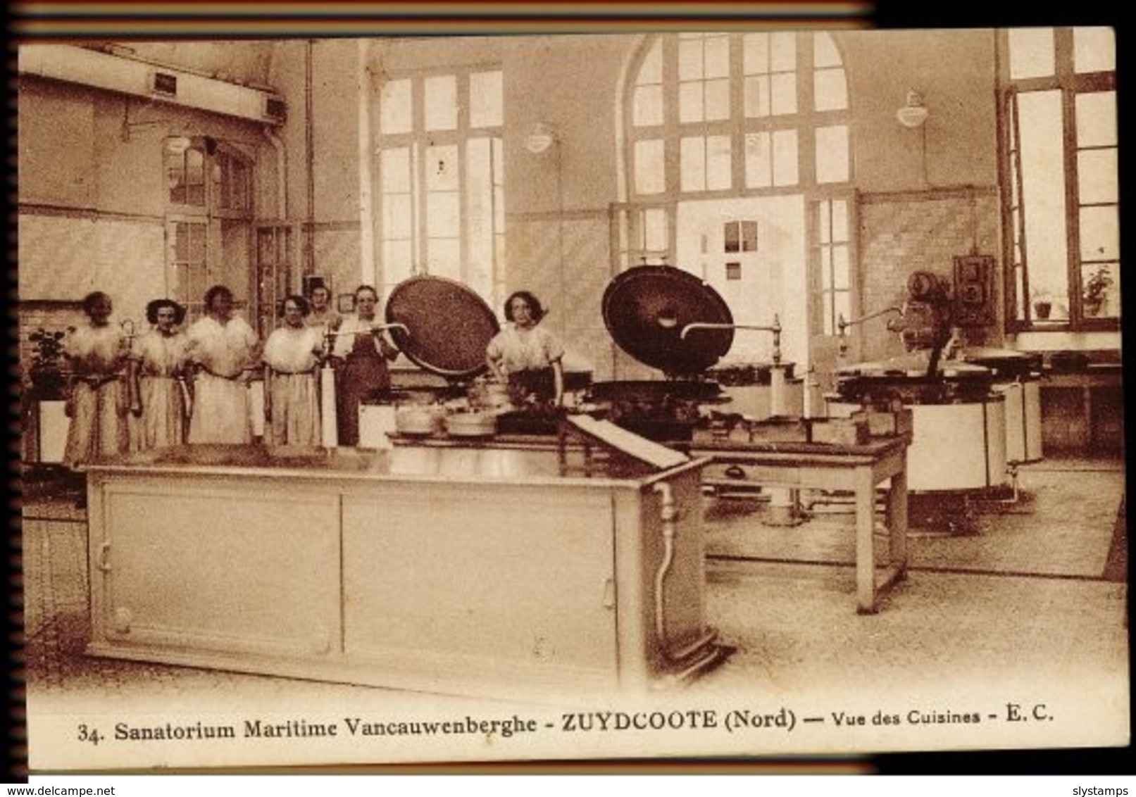 CPA 59 N°34 SANATORIUM MARITIME VANCAUWENBERGHE ZUYDCOOTE VUE DES CUISINES ANIMEE E.C. - Other & Unclassified