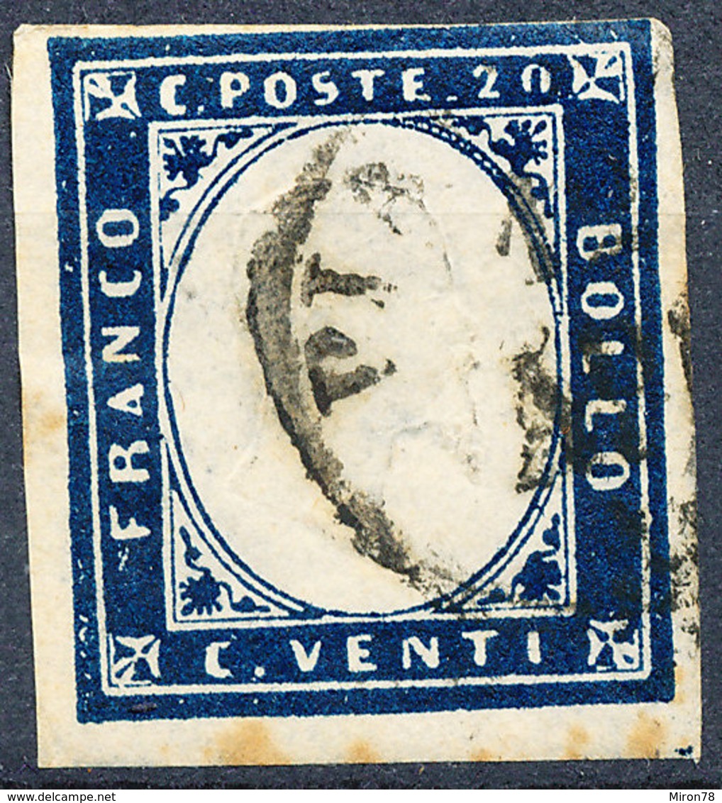 Stamp ITALY STATES SARDINIA  1855-1863 Used - Sardinia