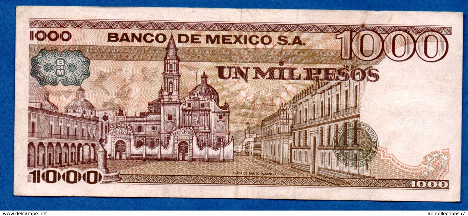 Mexique  - 1000 Pesos  25/3/1982  -  Pick # 76  -- état  TB+ - Messico