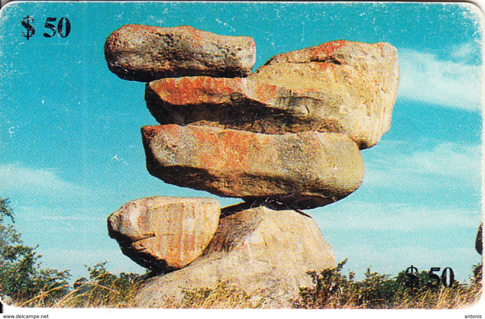 ZIMBABWE(chip) - Suspended Rocks, Exp.date 05/00, Used - Landschaften
