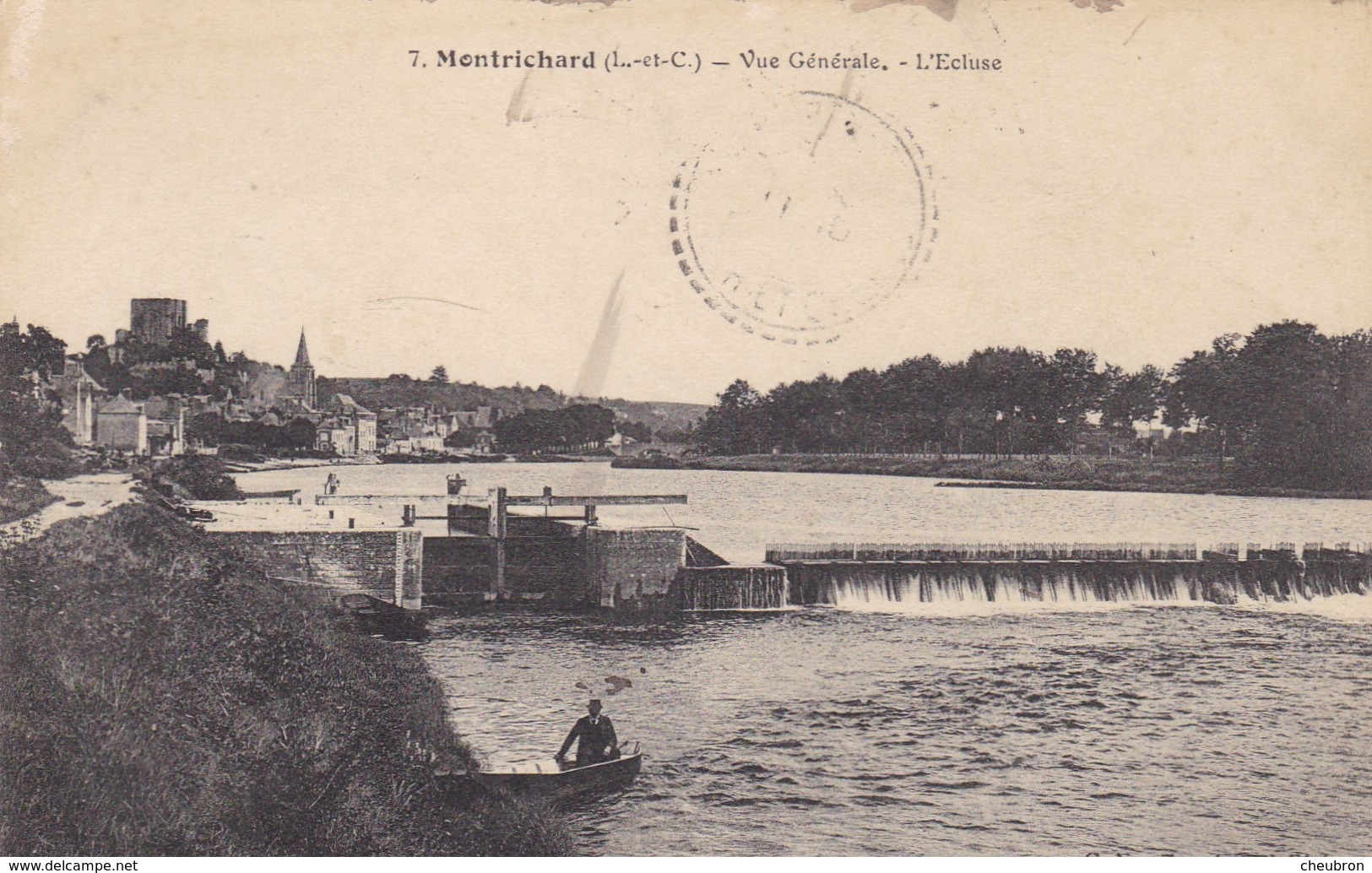 41 MONTRICHARD. CPA. L'ECLUSE.  ANNEE 1913 - Montrichard