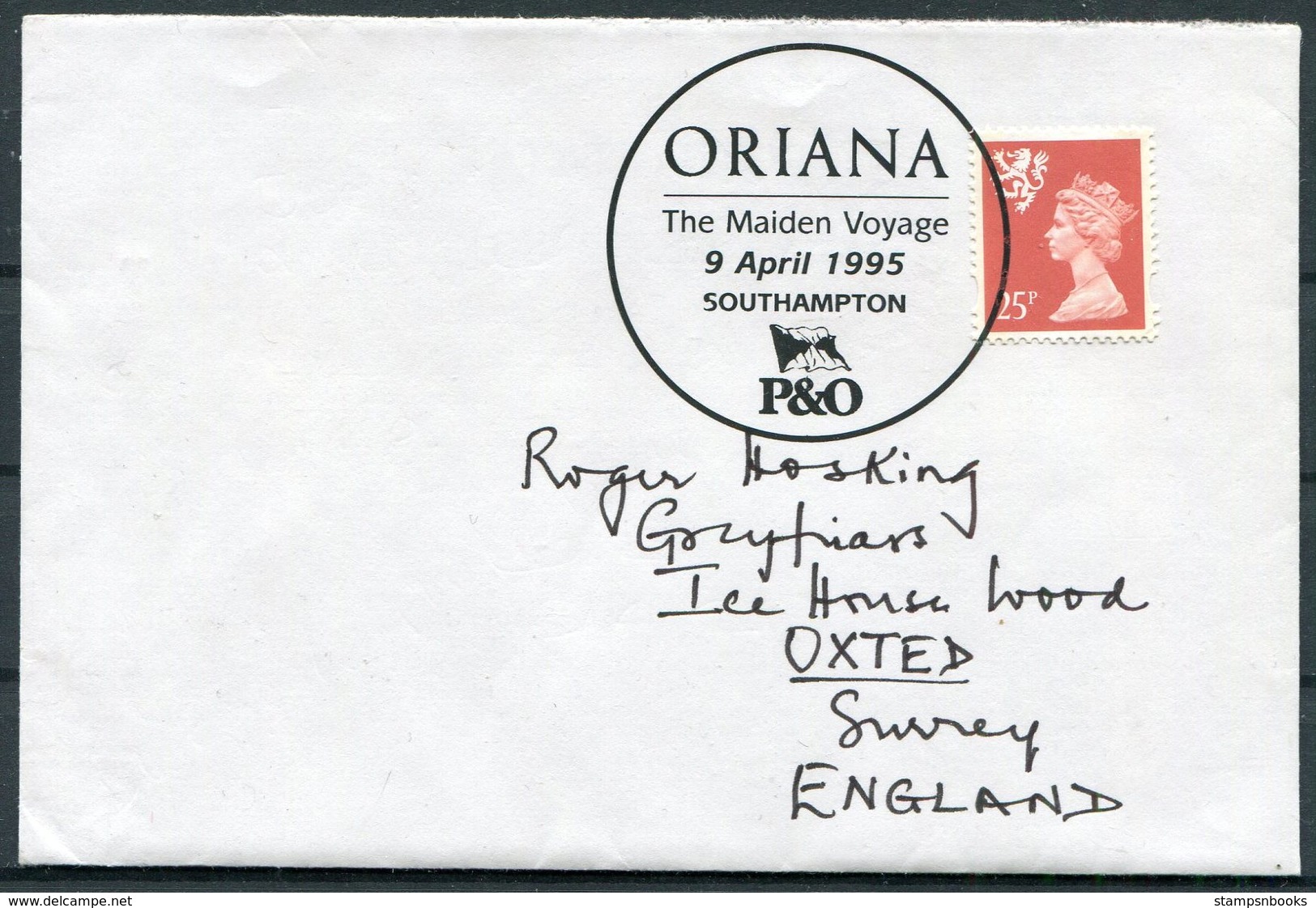 1995 GB "ORIANA" P&O Ship Maiden Voyage Southampton X 2 Covers. PAQUEBOT Commodore Signed - Covers & Documents