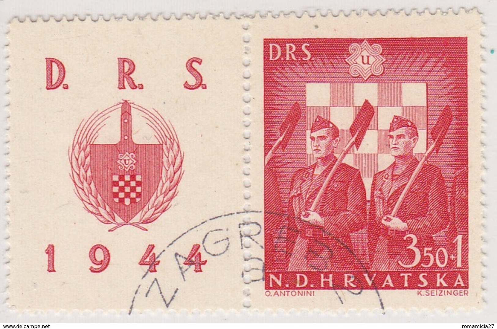 Croatie Timbre N° 162A, Année 1944 Oblitéré - Kroatien