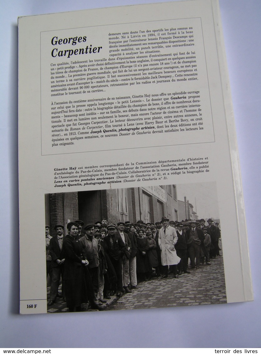 GEORGES CARPENTIER - Ginette Hay - Dossier GAUHERIA N° 4 - LIEVIN BOXE - Picardie - Nord-Pas-de-Calais