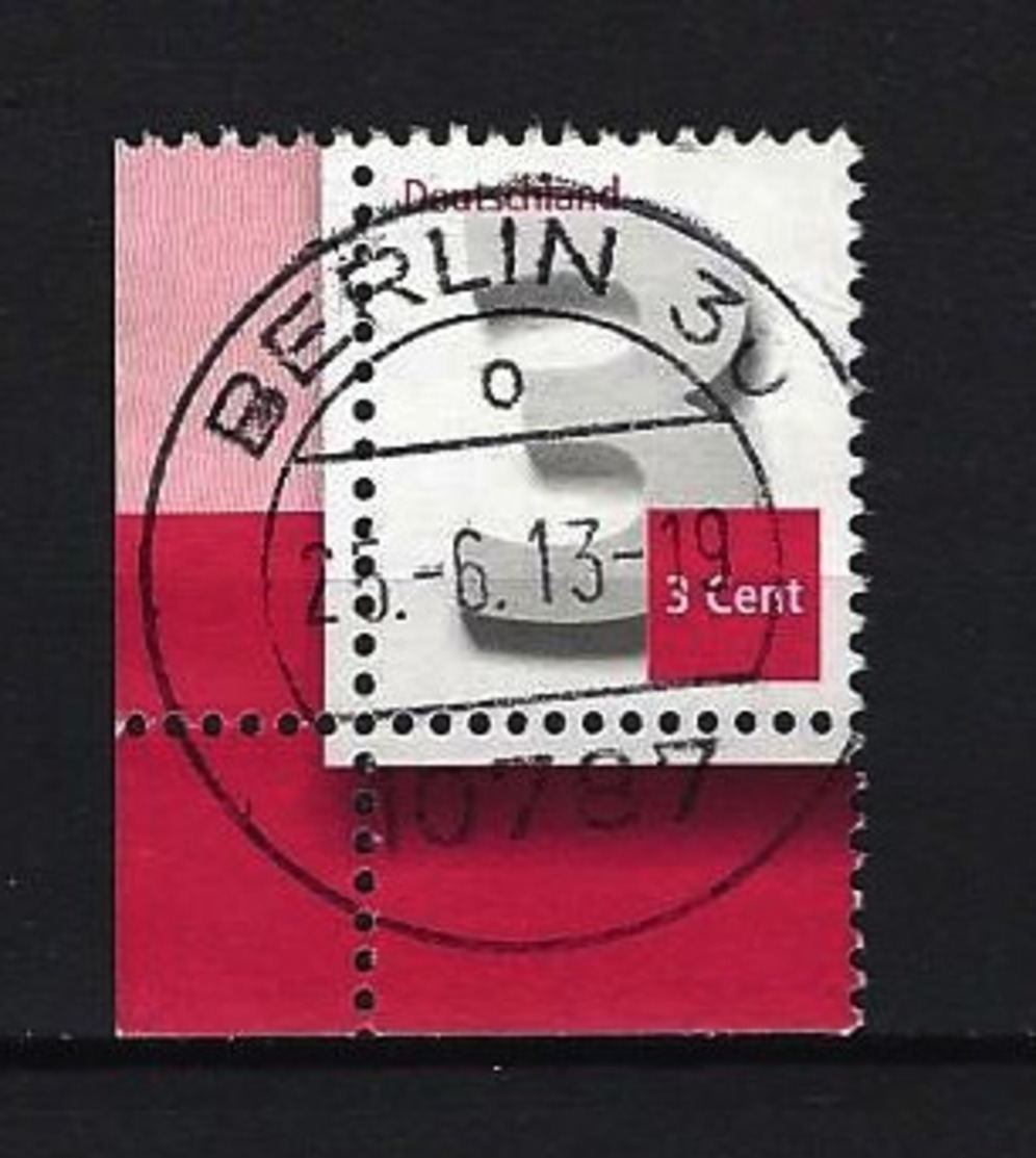 BUND Mi-Nr. 2964 Eckrandstück Links Unten - Freimarke: Ziffernzeichnung Gestempelt - Used Stamps