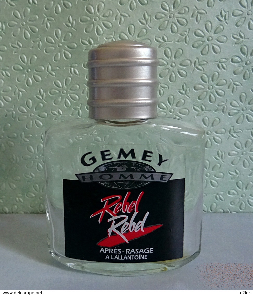 Flacon Avec Bouchon  "REBEL "  De GEMEY Vide/Empty  Après Rasage 100 Ml - Flacons (vides)