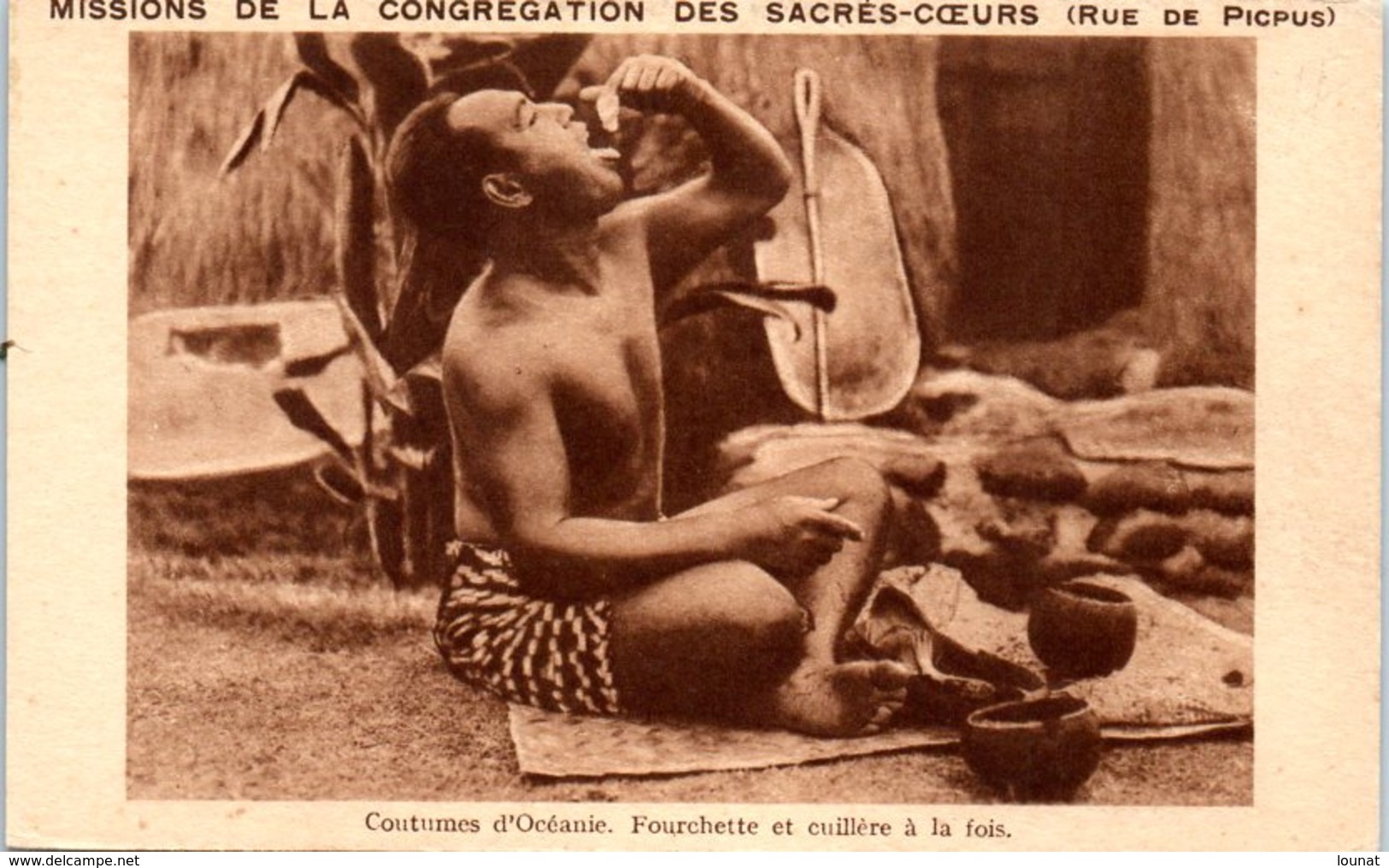 L'Afrique - Coutumes D'Océanie - Fourchette Et Cuillère à La Fois - Missions De La Congrégation Des Sacrés Coeurs - Missioni